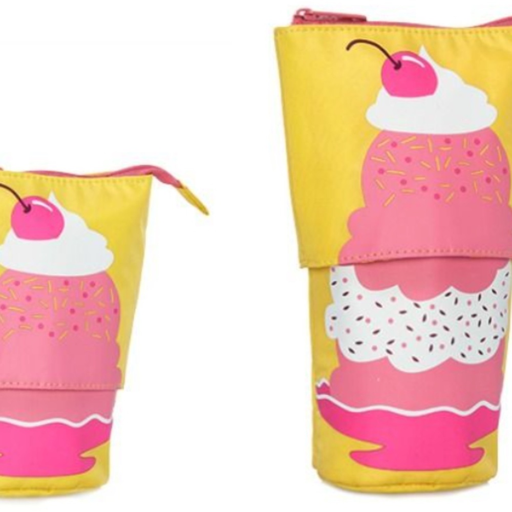 Thirty-One Gifts Hide & Peek Pouch Sundae Surprise New Ice Cream Summer Case